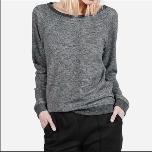 Everlane The Crew Sweatshirt Marled Gray - Picture 1 of 11